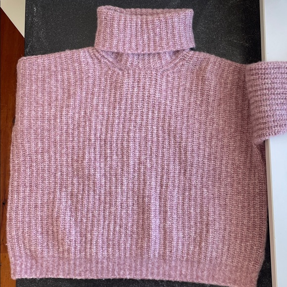 NWT Fisherman Out of Ireland Pink Wool Turtleneck Sweater Women’s Ex-Large (XL) - Picture 2 of 10